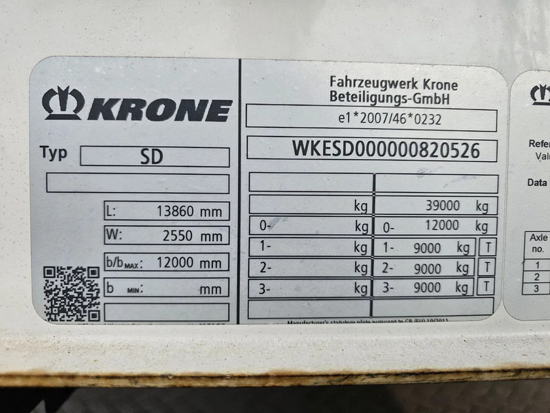 Curtainsider semi-trailer Krone SD - Roof demage: picture 14
