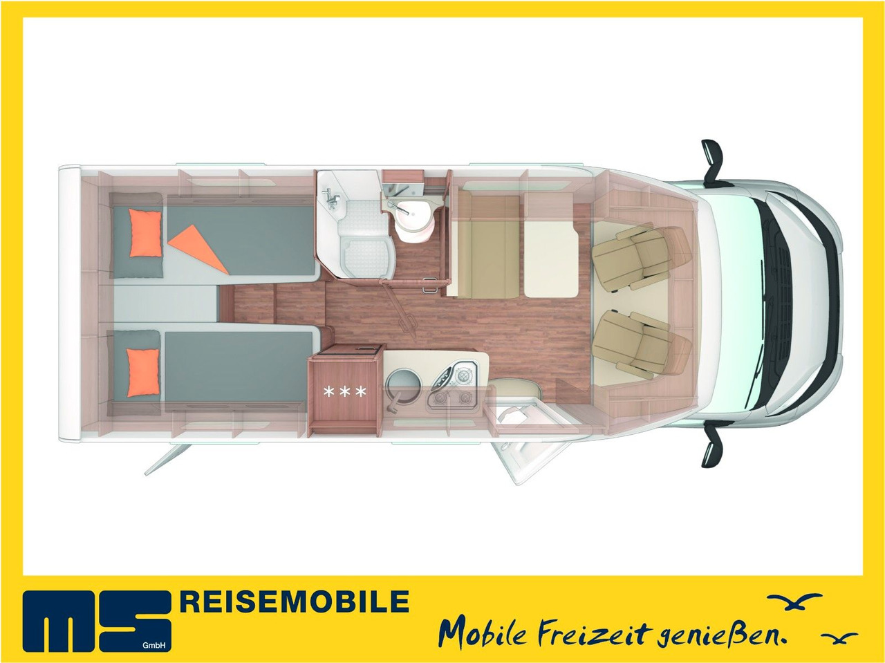 Weinsberg CARACOMPACT 600 MEG EDITION-PEPPER/ EINZELBETTEN - Semi-integrated motorhome: picture 2 Weinsberg CARACOMPACT 600 MEG EDITION-PEPPER/ EINZELBETTEN - Semi-integrated motorhome: picture 2