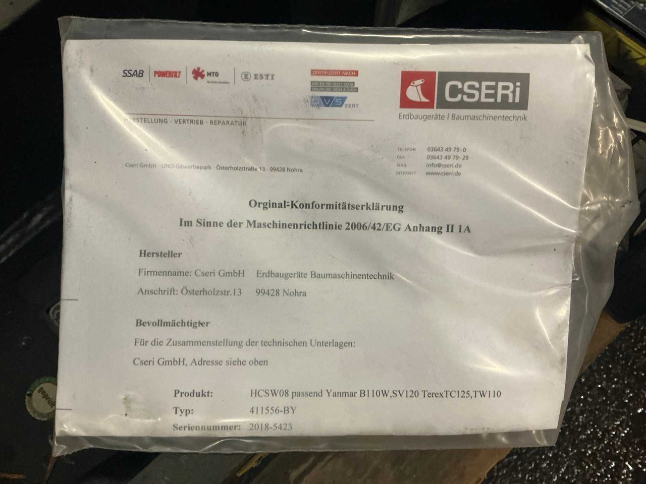 2019 YANMAR 5455750010 QUICK COUPLER, HYDR. - Wheel loader: picture 5 2019 YANMAR 5455750010 QUICK COUPLER, HYDR. - Wheel loader: picture 5