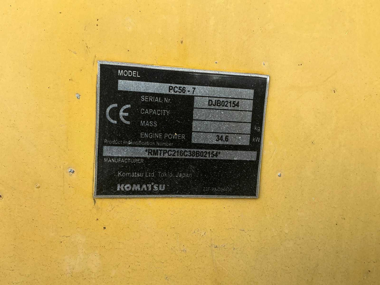 Mini excavator Komatsu KOMATSU - PC 56 -7 - MINI-EXCAVATOR - 2007: picture 17