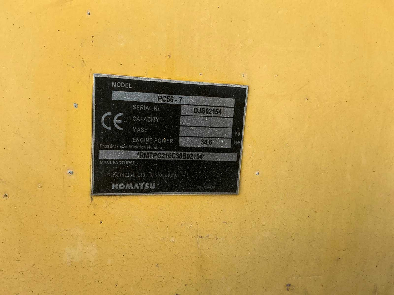 Mini excavator Komatsu KOMATSU - PC 56 -7 - MINI-EXCAVATOR - 2007: picture 16