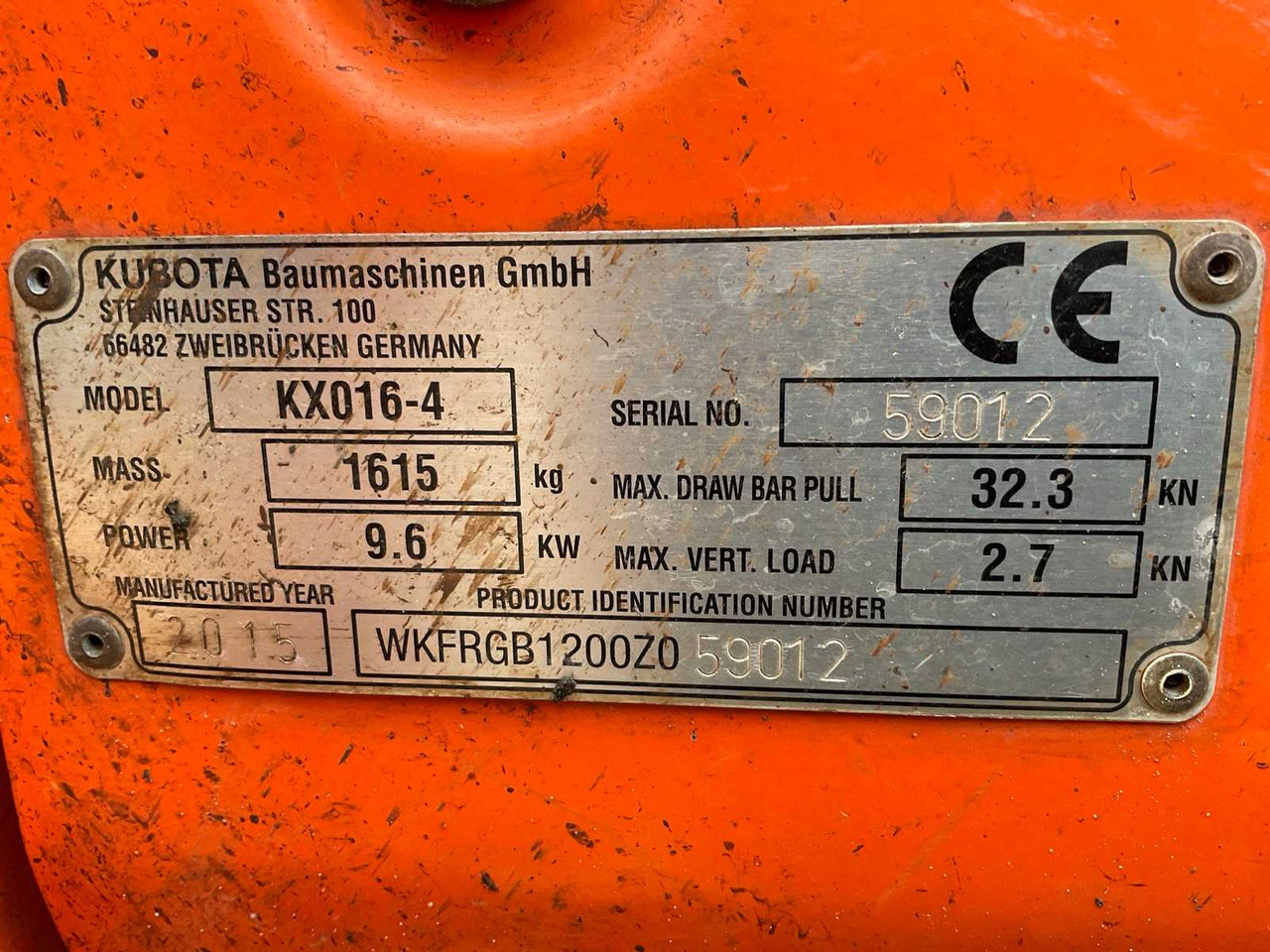 Mini excavator Kubota KX016-4: picture 30