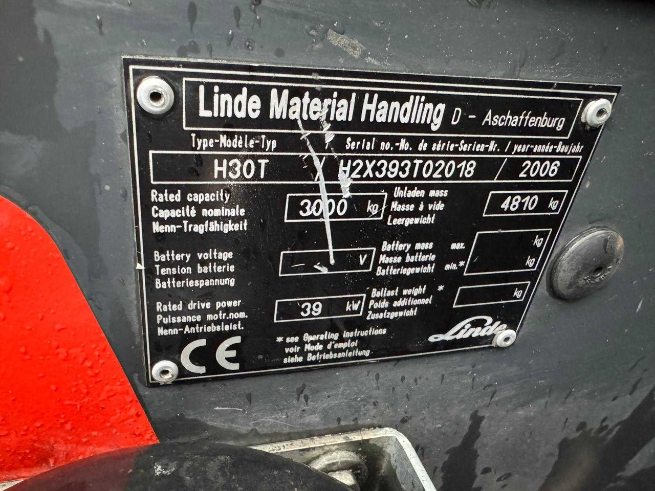 LINDE - H30 - FORKLIFT TRUCKS - 2006 - Forklift: picture 5 LINDE - H30 - FORKLIFT TRUCKS - 2006 - Forklift: picture 5