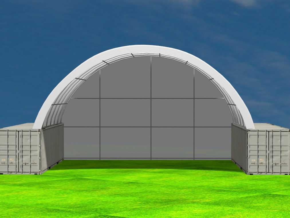 Rhino-Cross-Shelter C4040E - 12x12x4,5 m met eind zeil - Storage tank: picture 2 Rhino-Cross-Shelter C4040E - 12x12x4,5 m met eind zeil - Storage tank: picture 2