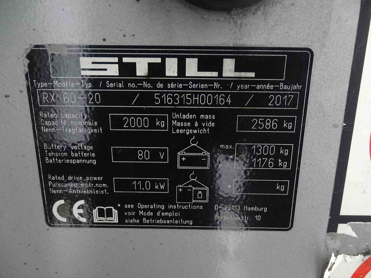 STILL RX60-20 2017 FORKLIFT - Forklift: picture 2 STILL RX60-20 2017 FORKLIFT - Forklift: picture 2