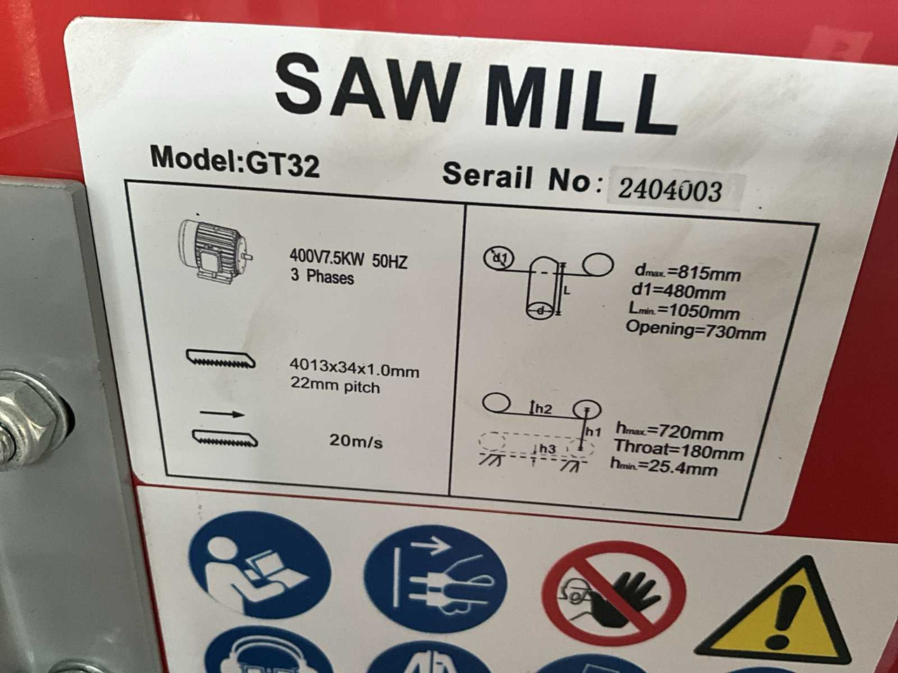 Garden equipment Saw mill GT32: picture 25