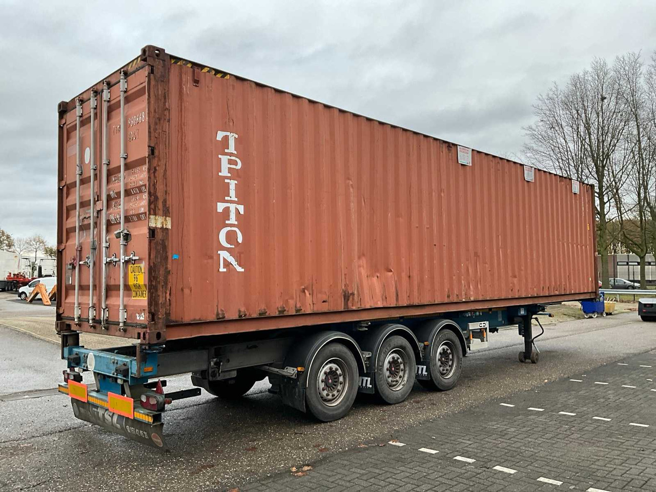 2012 VANHOOL 3B0079 CONTAINER CHASSIS WITH CONTAINER - Semi-trailer: picture 5 2012 VANHOOL 3B0079 CONTAINER CHASSIS WITH CONTAINER - Semi-trailer: picture 5