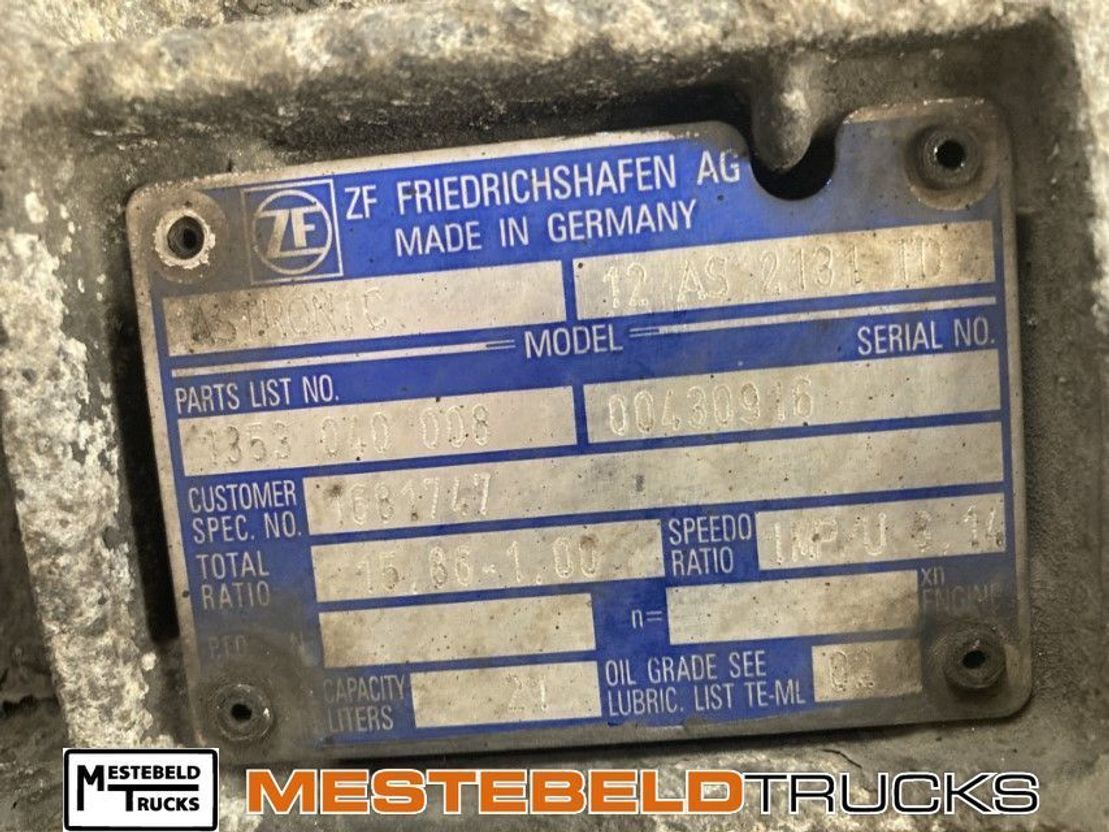 DAF Versnellingsbak 12 AS 2131 TD+ IT - Gearbox for Truck: picture 5 DAF Versnellingsbak 12 AS 2131 TD+ IT - Gearbox for Truck: picture 5