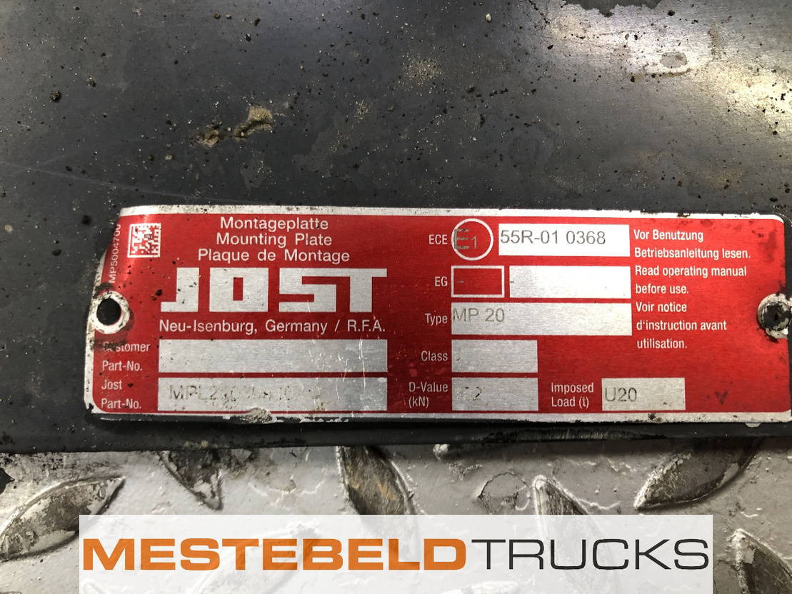 JOST Schotelplaat Jost 22 mm - Frame/ Chassis for Truck: picture 2 JOST Schotelplaat Jost 22 mm - Frame/ Chassis for Truck: picture 2