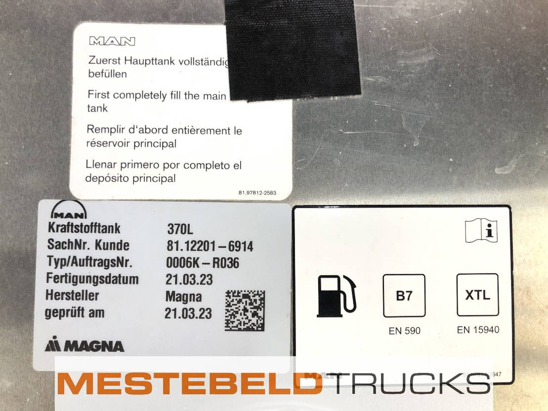 MAN Brandstoftank 370 liter - Fuel tank for Truck: picture 2 MAN Brandstoftank 370 liter - Fuel tank for Truck: picture 2