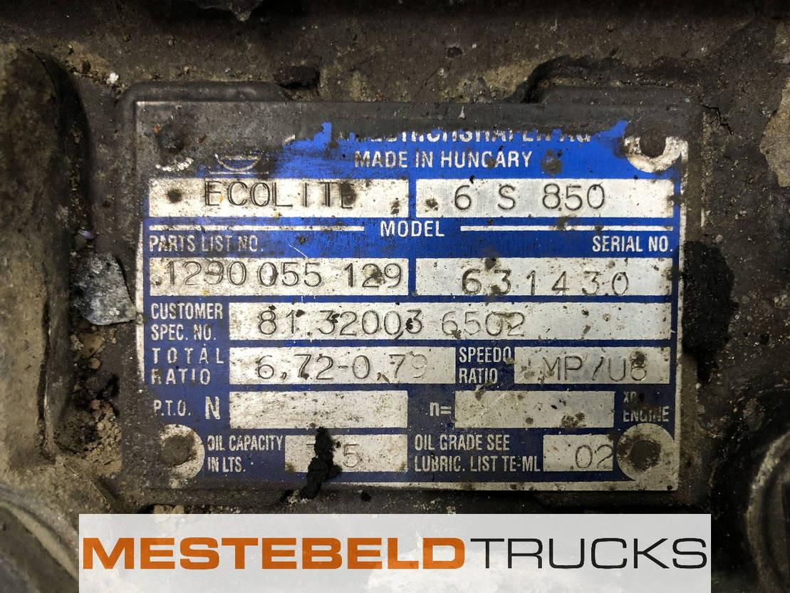 MAN Versnellingsbak 6S850 - Gearbox and parts for Truck: picture 5 MAN Versnellingsbak 6S850 - Gearbox and parts for Truck: picture 5