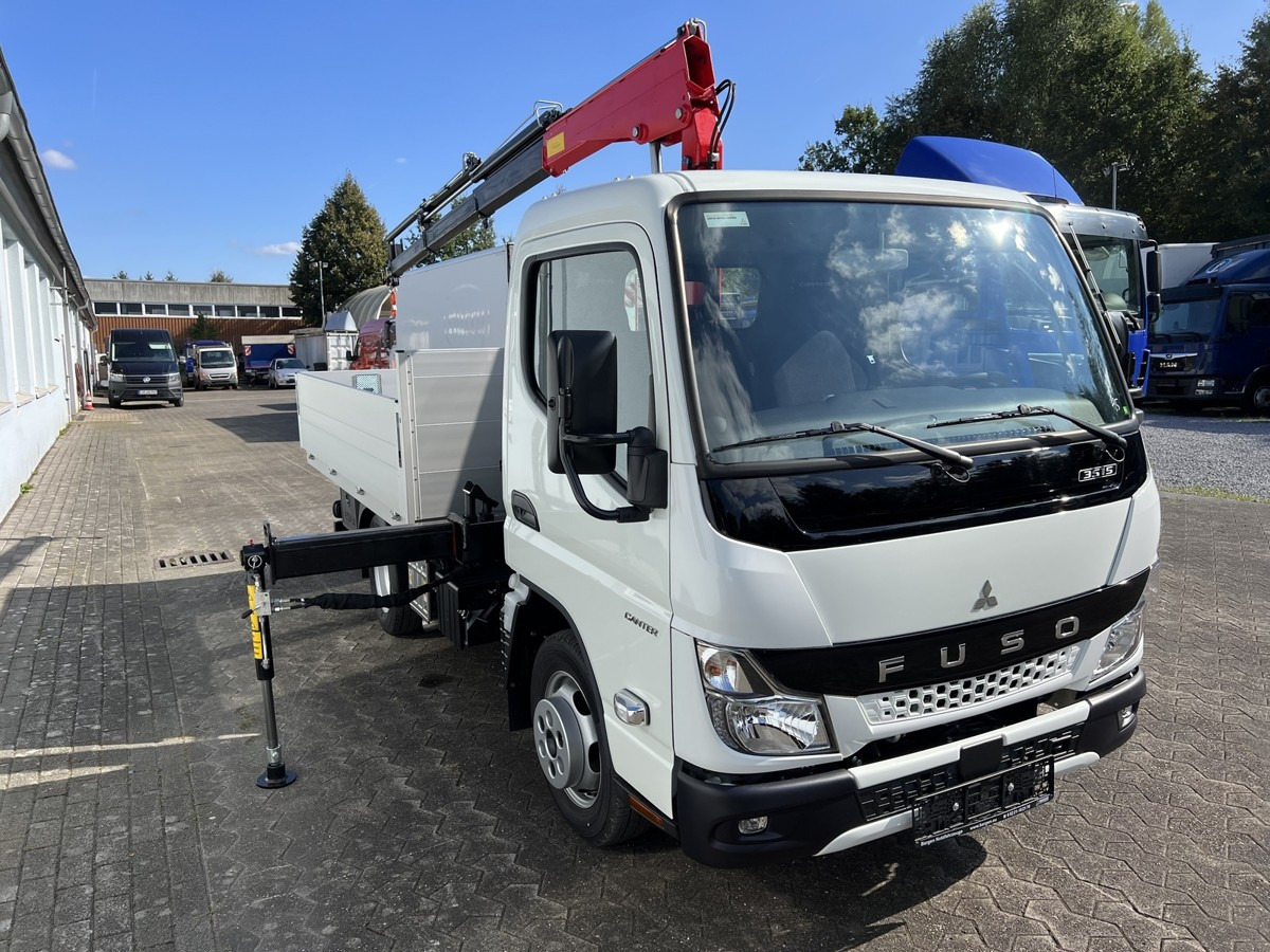 New Flatbed van FUSO 3S15 Alu Pritsche Ladekran 34S 3 x hydr.: picture 8