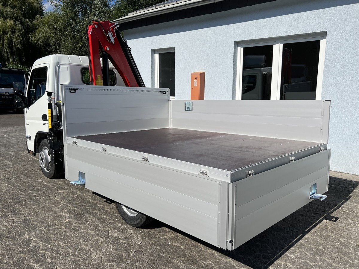 New Flatbed van FUSO 3S15 Alu Pritsche Ladekran 34S 3 x hydr.: picture 10