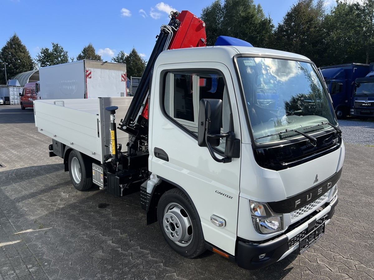 New Flatbed van FUSO 3S15 Alu Pritsche Ladekran 34S 3 x hydr.: picture 19