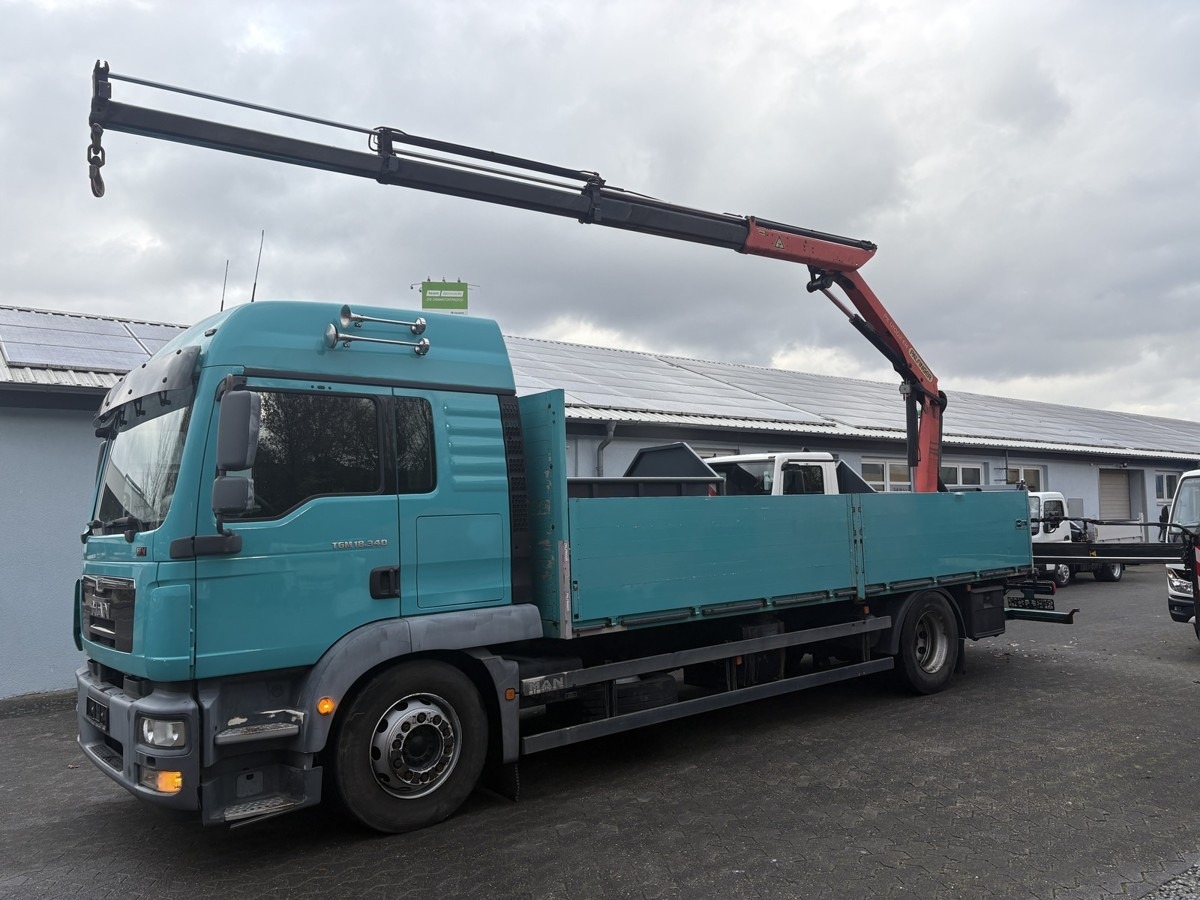 MAN TGM 18.340 PK 12002 EH Funk Ladekran sofort verf - Dropside/ Flatbed truck, Crane truck: picture 1 MAN TGM 18.340 PK 12002 EH Funk Ladekran sofort verf - Dropside/ Flatbed truck, Crane truck: picture 1