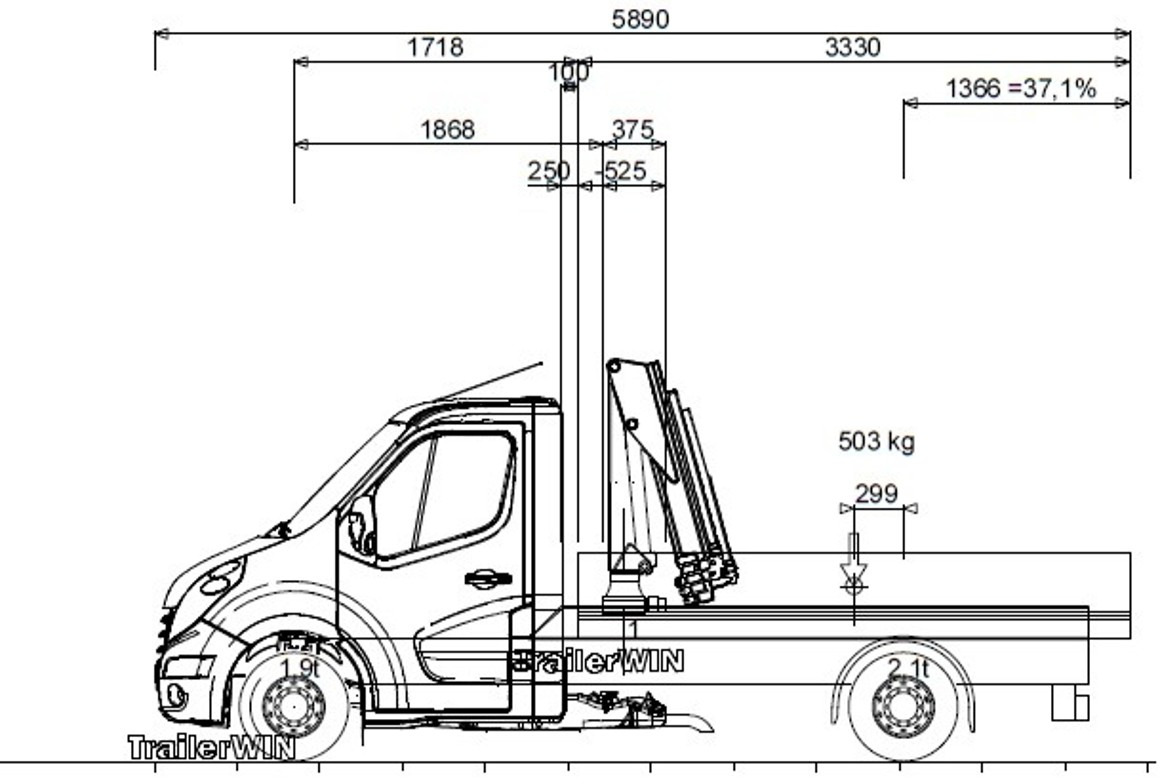 RENAULT Master L2H1 (neues Mod.) Alupritsche m. Kran - Flatbed van: picture 1 RENAULT Master L2H1 (neues Mod.) Alupritsche m. Kran - Flatbed van: picture 1
