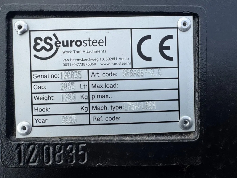 Eurosteel Volvo L70-L90 2.80 Breed 2025 NIEUW !! - Wheel loader: picture 5 Eurosteel Volvo L70-L90 2.80 Breed 2025 NIEUW !! - Wheel loader: picture 5