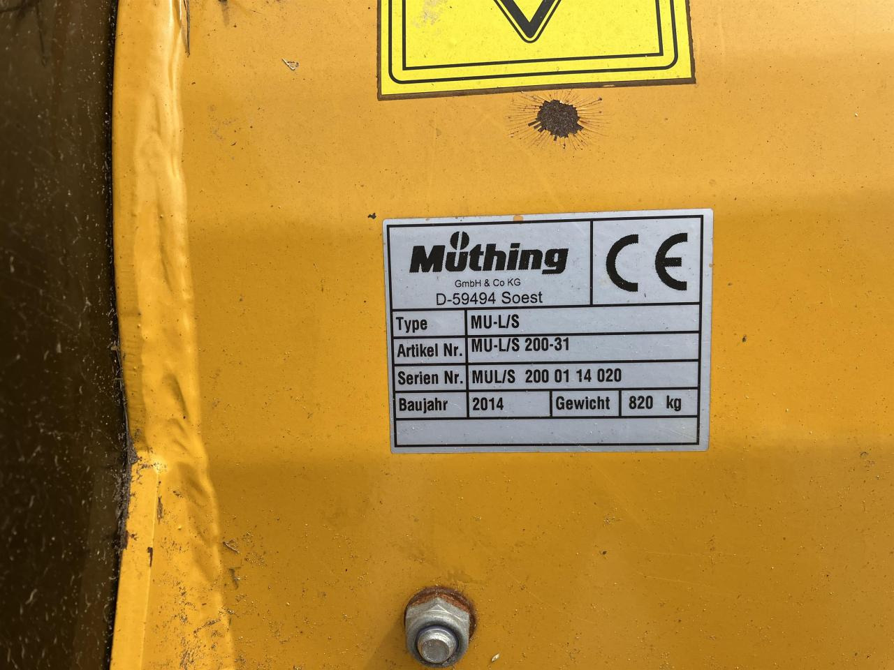 Müthing MU-L/S 200-31 - Flail mower: picture 4 Müthing MU-L/S 200-31 - Flail mower: picture 4