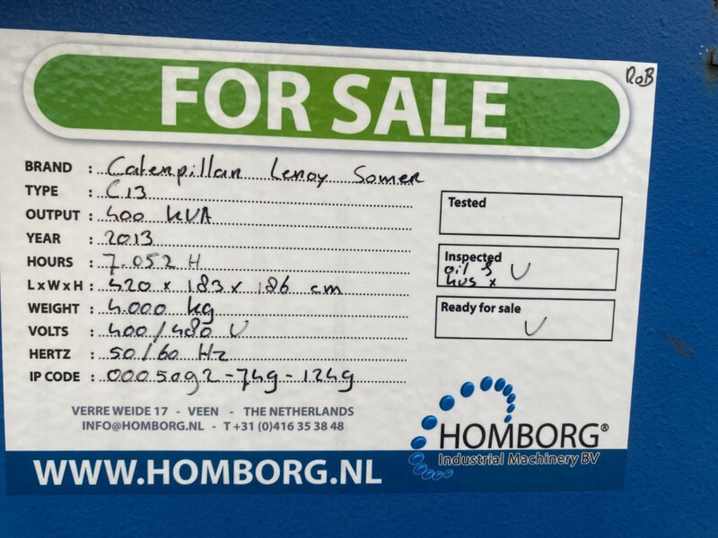 Generator set Caterpillar C 13 Leroy Somer 400 kVA Silent generatorset: picture 15