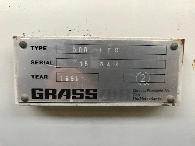 Grassair 500 liter 15 Bar Horizontale luchtketel - Air compressor: picture 3 Grassair 500 liter 15 Bar Horizontale luchtketel - Air compressor: picture 3