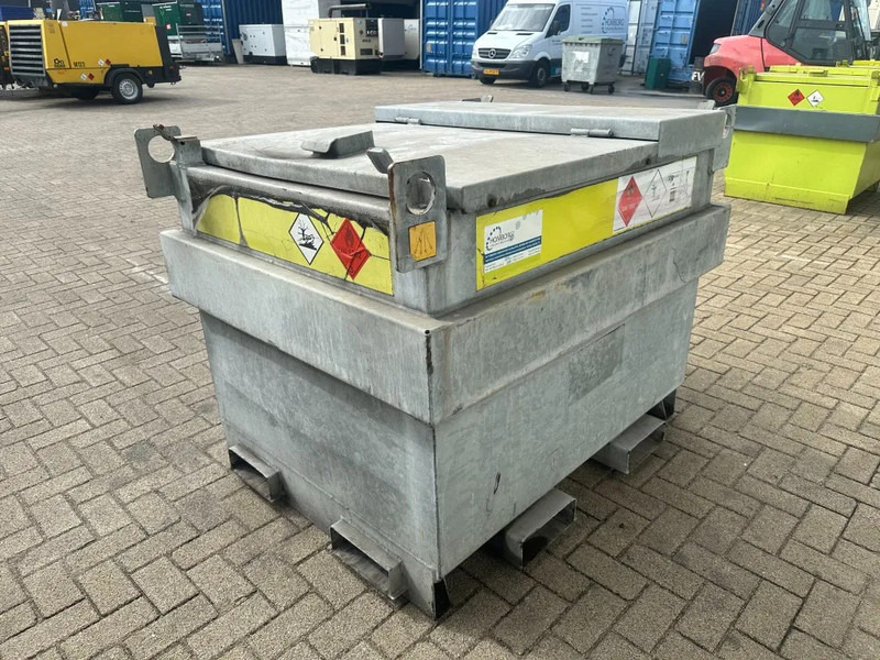 Storage tank Kiwa IBC Steenbergen 750 liter Dieseltank met Handpomp Milieutank Gegalvaniseerd: picture 6