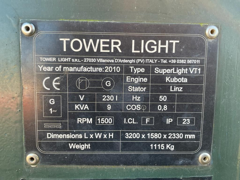 Kubota Superlight VT1 - Lighting tower: picture 4 Kubota Superlight VT1 - Lighting tower: picture 4