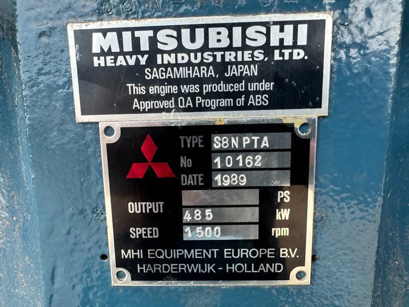 Mitsubishi S8NPTA 510 kVA Marine generatorset as New ! 181 hours ! - Generator set: picture 3 Mitsubishi S8NPTA 510 kVA Marine generatorset as New ! 181 hours ! - Generator set: picture 3