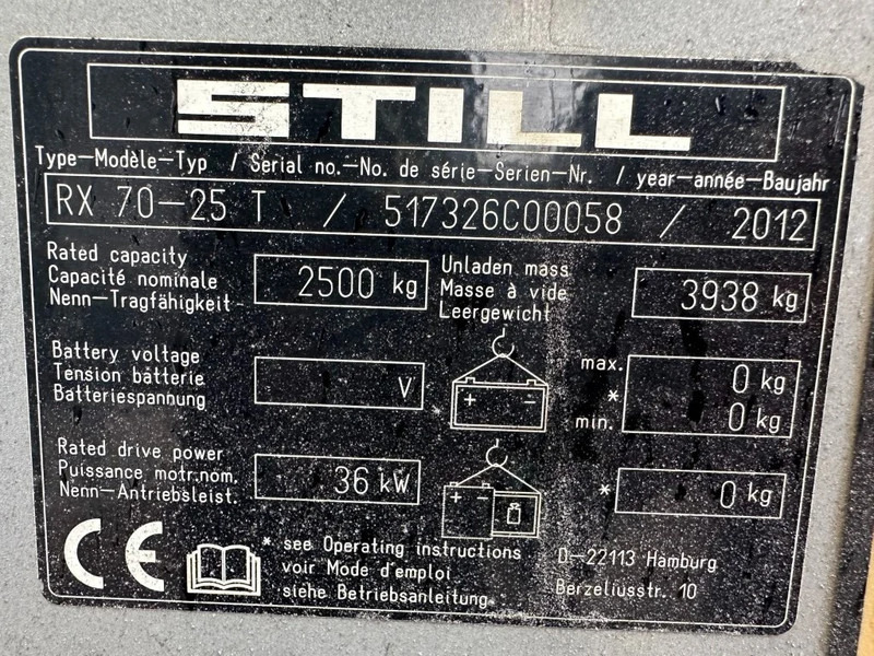 LPG forklift Still RX 70-25 T 2.5 ton Duplex Sideshift Positioner LPG Heftruck: picture 8