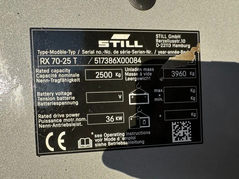 Still RX70-25 T 2.5 ton Duplex Sideshift LPG Heftruck 2020 - LPG forklift: picture 3 Still RX70-25 T 2.5 ton Duplex Sideshift LPG Heftruck 2020 - LPG forklift: picture 3
