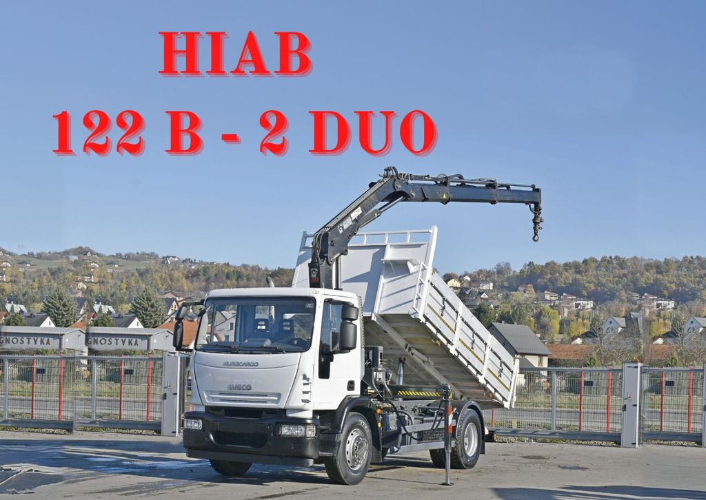 Iveco Eurocargo 180E28 *HIAB 122 B-2 DUO* TOPZUSTAND - Tipper, Crane truck: picture 1 Iveco Eurocargo 180E28 *HIAB 122 B-2 DUO* TOPZUSTAND - Tipper, Crane truck: picture 1