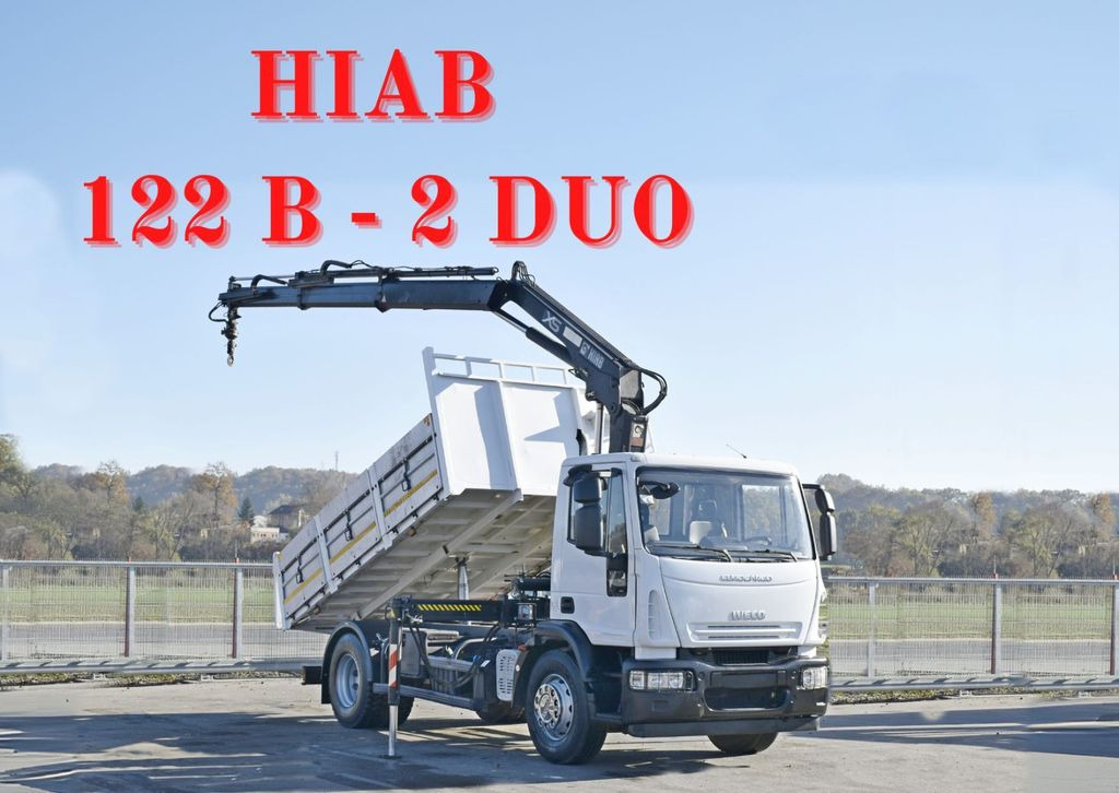 Iveco Eurocargo 180E28 *HIAB 122 B-2 DUO* TOPZUSTAND - Tipper, Crane truck: picture 1 Iveco Eurocargo 180E28 *HIAB 122 B-2 DUO* TOPZUSTAND - Tipper, Crane truck: picture 1