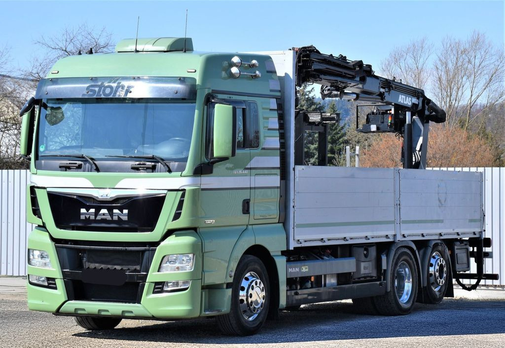 MAN TGX 26.440 Pritsche 6,60 m* ATLAS 125.2V-A12VB MAN TGX 26.440 Pritsche 6,60 m* ATLAS 125.2V-A12VB - Crane truck: picture 4 MAN TGX 26.440 Pritsche 6,60 m* ATLAS 125.2V-A12VB MAN TGX 26.440 Pritsche 6,60 m* ATLAS 125.2V-A12VB - Crane truck: picture 4