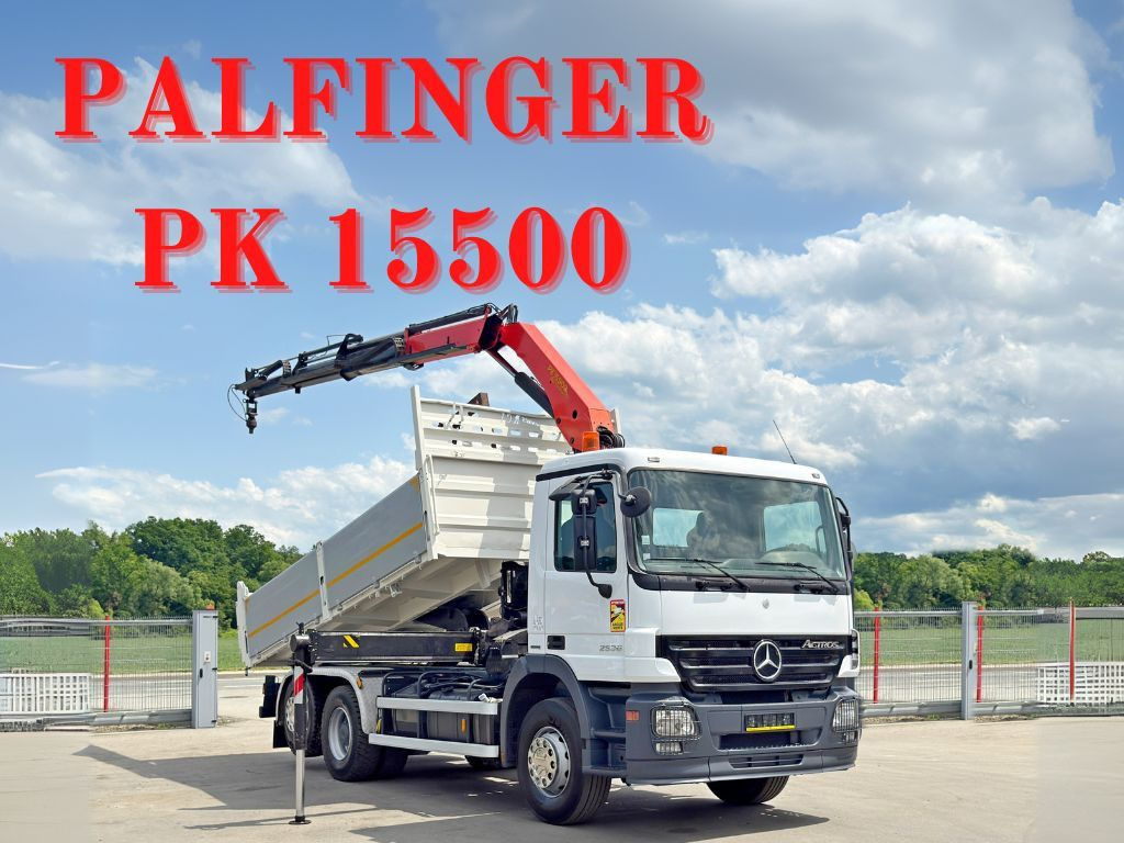 Mercedes-Benz ACTROS 2536* KIPPER 5,30m * PK 15500 + FUNK* TOP - Crane truck: picture 1 Mercedes-Benz ACTROS 2536* KIPPER 5,30m * PK 15500 + FUNK* TOP - Crane truck: picture 1
