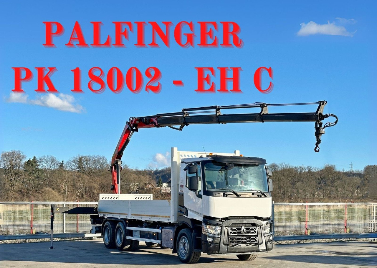 Renault C 380 *PRITSCHE 6,80m * PK 18002-EH C + FUNK*6x4 - Crane truck: picture 1 Renault C 380 *PRITSCHE 6,80m * PK 18002-EH C + FUNK*6x4 - Crane truck: picture 1