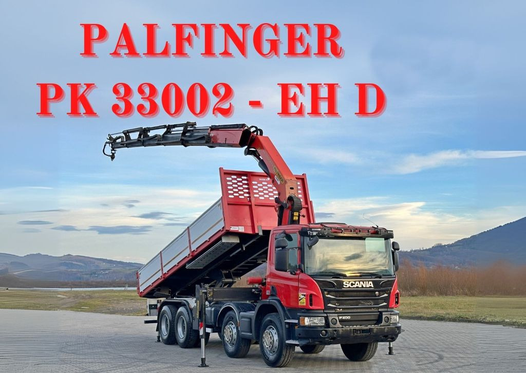 Scania P 400 Kipper 6,80 m * PK 33002-EH D + FUNK * 8x4 - Tipper, Crane truck: picture 1 Scania P 400 Kipper 6,80 m * PK 33002-EH D + FUNK * 8x4 - Tipper, Crane truck: picture 1