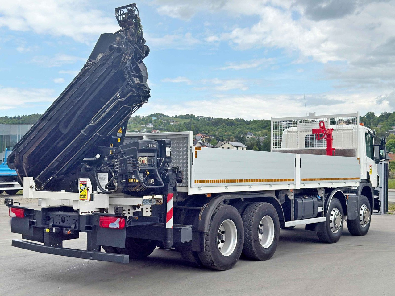 Crane truck, Dropside/ Flatbed truck Scania P 410*PLATFORM 7,00m*HIAB 244 E-5 HIPRO+FUNK/8x4 Scania P 410*PRITSCHE 7,00m*HIAB 244 E-5 HIPRO+FUNK/8x4: picture 6