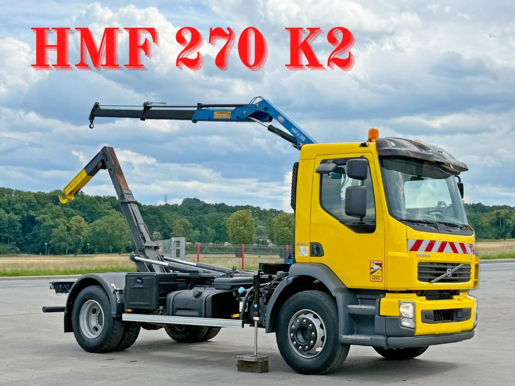 Volvo FL 240 * Abrollkipper * HMF 270 K2 * TOPZUSTAND - Hook lift truck: picture 1 Volvo FL 240 * Abrollkipper * HMF 270 K2 * TOPZUSTAND - Hook lift truck: picture 1