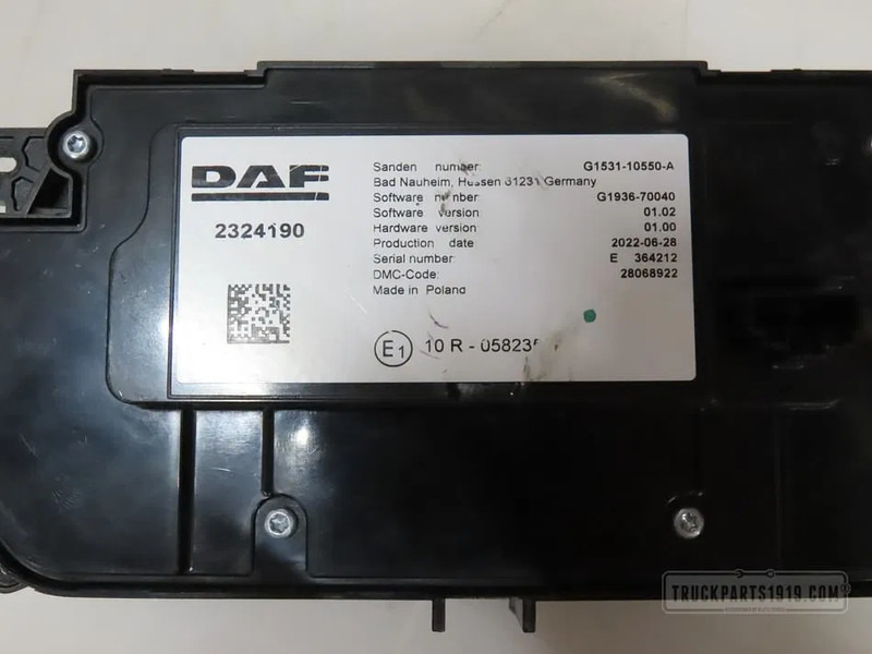 DAF 2324190 Klimaatregeling paneel - Dashboard for Truck: picture 2 DAF 2324190 Klimaatregeling paneel - Dashboard for Truck: picture 2