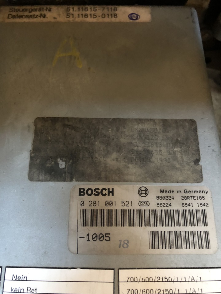 MAN TGA ENGINE CONTROL TGA - ECU for Truck: picture 2 MAN TGA ENGINE CONTROL TGA - ECU for Truck: picture 2