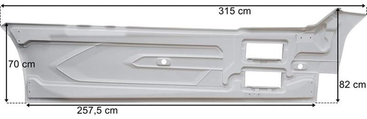 SIDESKIRT LEFT DAF XG WB400 PRIMER WITHOUT BRAKET 000234 - Bumper for Truck: picture 2 SIDESKIRT LEFT DAF XG WB400 PRIMER WITHOUT BRAKET 000234 - Bumper for Truck: picture 2