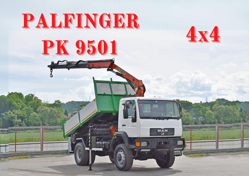 MAN LE 18.280 Kipper 3,70 m + PK 9501 /4x4 - Tipper, Crane truck: picture 1 MAN LE 18.280 Kipper 3,70 m + PK 9501 /4x4 - Tipper, Crane truck: picture 1