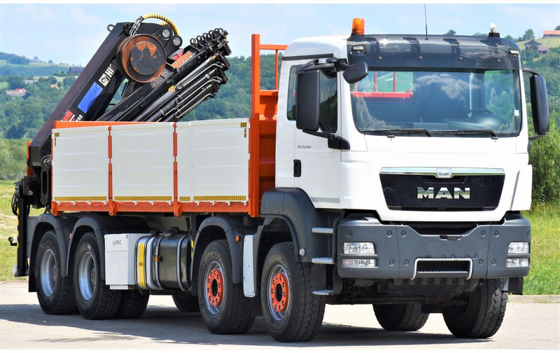 MAN TGS 35.440 * HIAB 322 EP-5HIPRO+FUNK / 8x4! - Dropside/ Flatbed truck, Crane truck: picture 2 MAN TGS 35.440 * HIAB 322 EP-5HIPRO+FUNK / 8x4! - Dropside/ Flatbed truck, Crane truck: picture 2