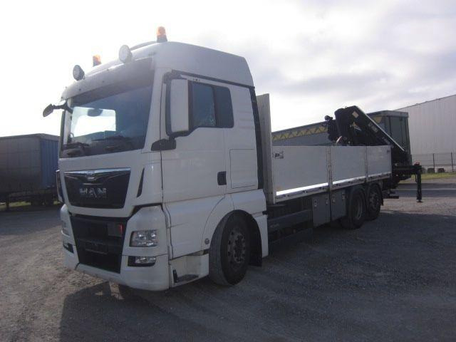 MAN TGX 26.440 mit Hiab-Kran Funkfernbedienung - Dropside/ Flatbed truck, Crane truck: picture 2 MAN TGX 26.440 mit Hiab-Kran Funkfernbedienung - Dropside/ Flatbed truck, Crane truck: picture 2