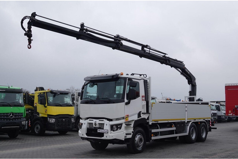 Renault C 380 / 6x4 / SKRZYNIOWY 6,6 m / + HDS HIAB 188 x-hiduo wysów: 1 - Dropside/ Flatbed truck, Crane truck: picture 2 Renault C 380 / 6x4 / SKRZYNIOWY 6,6 m / + HDS HIAB 188 x-hiduo wysów: 1 - Dropside/ Flatbed truck, Crane truck: picture 2