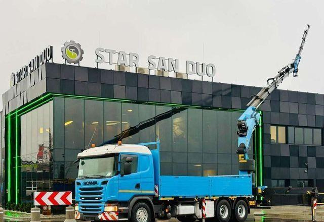 Scania G450 6x4 PALFINGER PK 42002 SH Fly Jib Crane - Dropside/ Flatbed truck, Crane truck: picture 5 Scania G450 6x4 PALFINGER PK 42002 SH Fly Jib Crane - Dropside/ Flatbed truck, Crane truck: picture 5