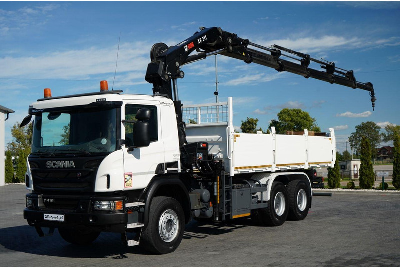 Scania P 410 / 6x4 / WYWROTKA - 6 M + HDS HIAB XS 211 / STEROWANIE RADI - Tipper, Crane truck: picture 5 Scania P 410 / 6x4 / WYWROTKA - 6 M + HDS HIAB XS 211 / STEROWANIE RADI - Tipper, Crane truck: picture 5