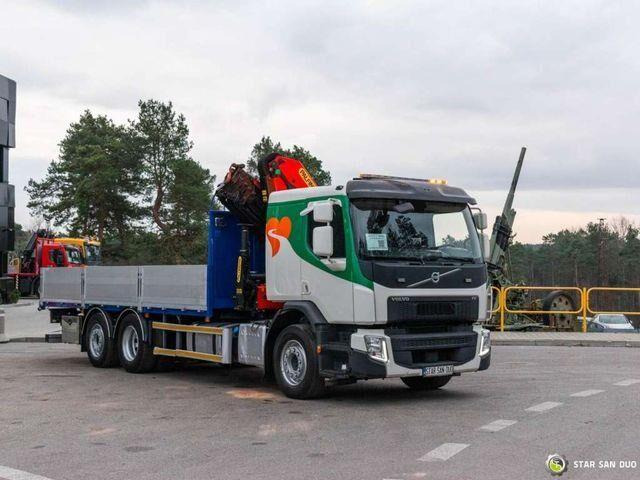 Dropside/ Flatbed truck, Crane truck Volvo FE 360 6x2 PALFINGER PK 18502 SH Crane Kran: picture 7