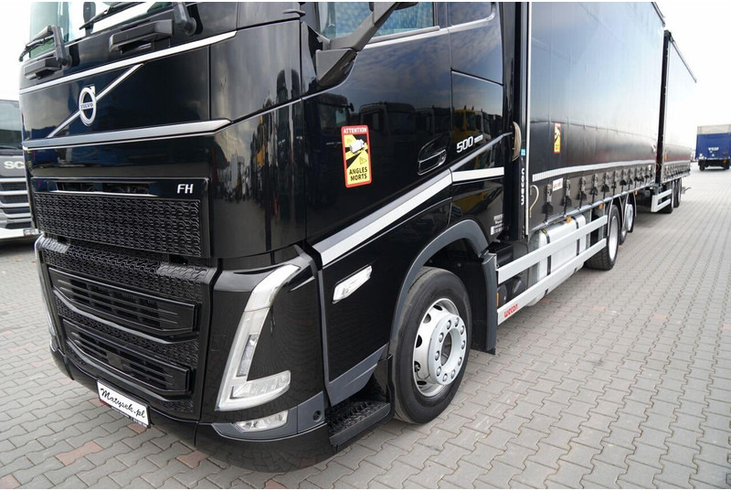 Curtainsider truck Volvo FH 500 / I-SAVE / XL / ZESTAW TANDEM PRZEJAZDOWY 120 M3 / 2023: picture 11
