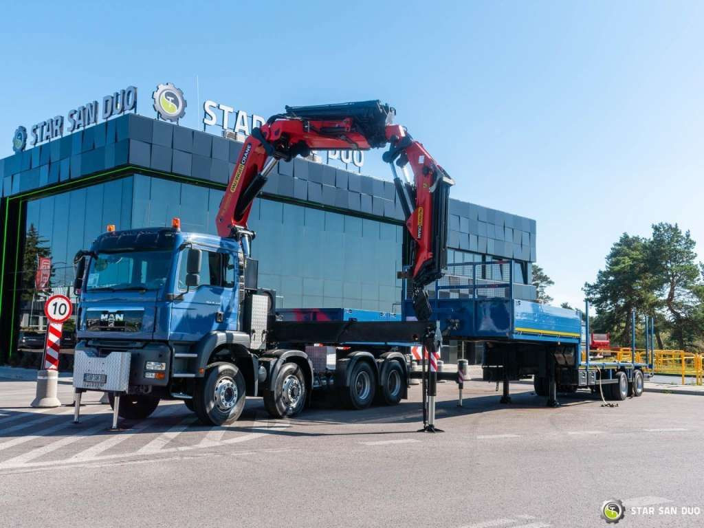 Crane truck MAN  TGA 35.440 8X6H PALFINGER  60002  Semi-trailer: picture 7