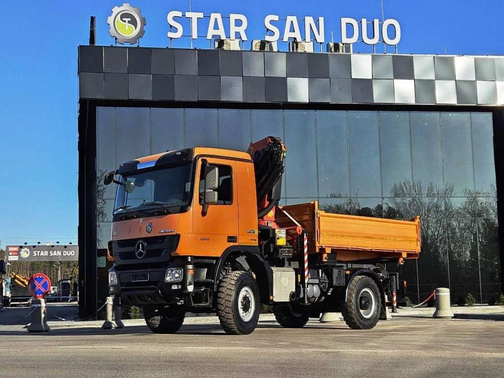 Mercedes-Benz ACTROS 1841 4x4 PALFINGER PK 22002 CRANE KIPER - Tipper, Crane truck: picture 3 Mercedes-Benz ACTROS 1841 4x4 PALFINGER PK 22002 CRANE KIPER - Tipper, Crane truck: picture 3